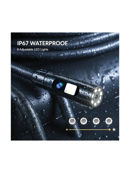 Yılan  Kamera 10 Metre 4.3 inç Çift Kamera Ekranlı (Ayarlanabilir Parlak 8 Led) - 3