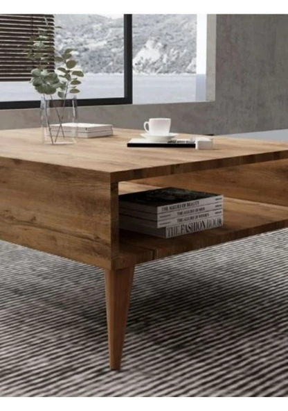 Orta Sehpa Masa Salon Sehpası Lüx Model 90x50x33 Atlantik Çam - 2