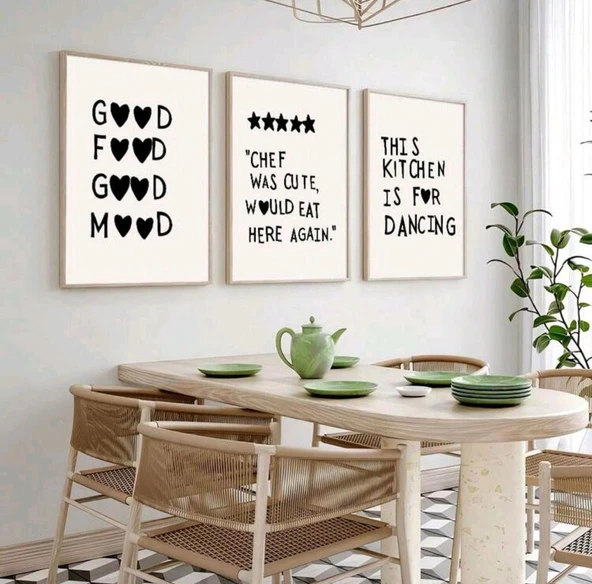 3'lü Duvar Tuval Poster 1