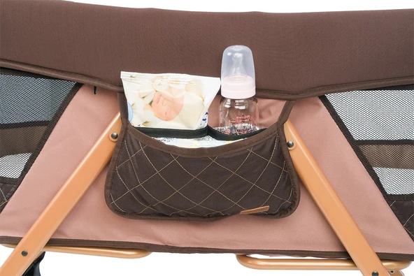 Joell Anne Yanı Katlanır Beşik / Gold-Kahve - 4