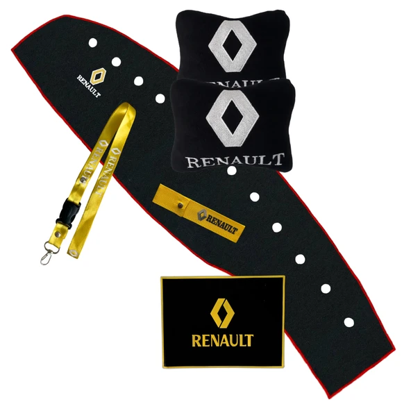 Renault 19 Europa Torpido Kaplama Koruma Halısı Örtüsü Renault Nakışlı Polar Yastık & Oto Aksesuar