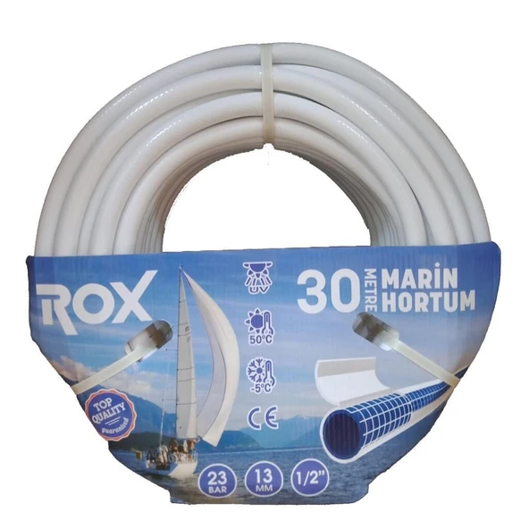 Rox 1/2'' 13 mm Marine Tekne Bahçe Sulama Hortumu 30 metre - 7