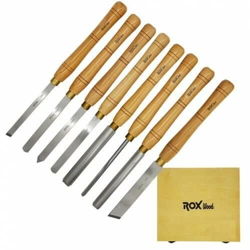 ROX Wood HSS Ahşap Torna Bıçak Seti 8 Parça Ahşap Kutulu - Resim 7