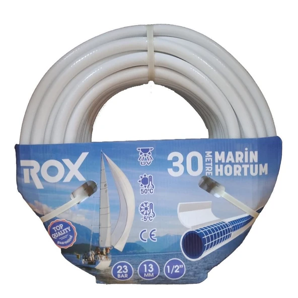 Rox 1/2'' 13 mm Marine Tekne Bahçe Sulama Hortumu 30 metre - 2