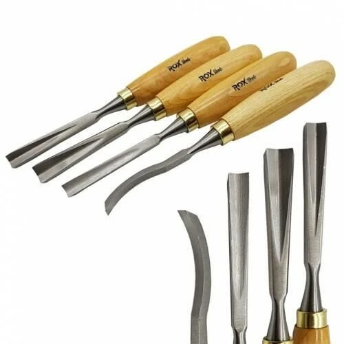 ROX Wood Ahşap Oyma Iskarpela Seti 4 Parça Ahşap Kutulu - 8