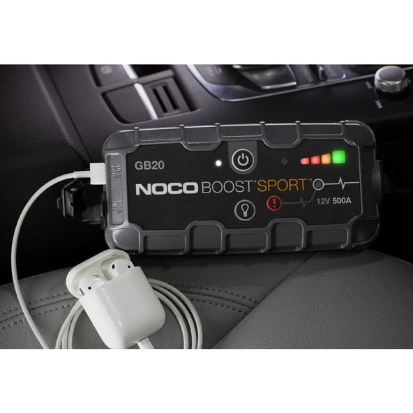 NOCO Genius GB20 12V 500Amp Ultrasafe Lityum Akü Takviye + Powerbank + Led Lamba - 5