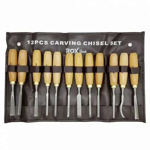 ROX Wood Ahşap Oyma Iskarpela Seti 12 Parça - Resim 11