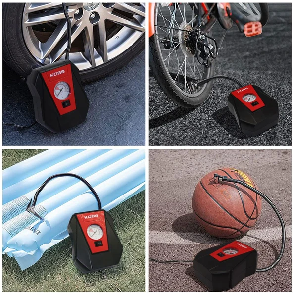 KOBB KB100 12Volt 100 PSI Analog Göstergeli Hava Lastik Şişirme Pompası - 8