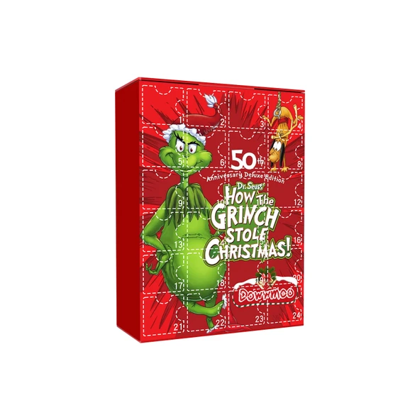 Grinç Temalı Sürpriz Noel Anahtarlık Kutusu - 24 Bölmeli