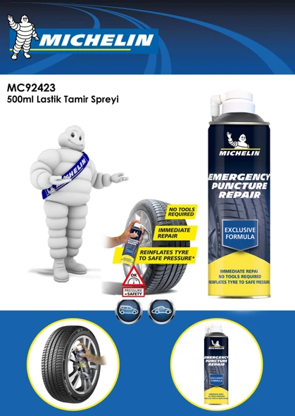 Michelin MC92423 500ml Lastik Tamir Spreyi - Resim 12