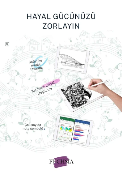 Xiaomi Pad 7 Pro / Pad 7 Uyumlu Yazım ve Çizim için Dokunmatik Ekran Tablet Kalemi - 6