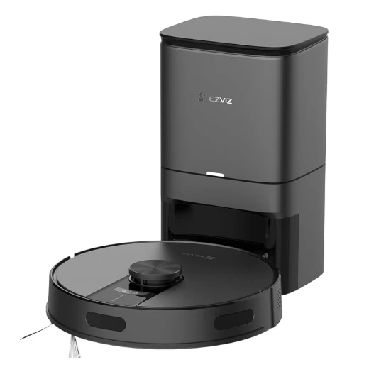 EZVIZ RE4 Plus Black Akıllı ve Paspaslı Robot Süpürge  Otomatik Çöp Boşaltma ve Şarj, Halı Algılama