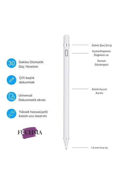 Xiaomi Pad 7 Pro / Pad 7 Uyumlu Yazım ve Çizim için Dokunmatik Ekran Tablet Kalemi - 4