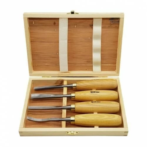 ROX Wood Ahşap Oyma Iskarpela Seti 4 Parça Ahşap Kutulu - 12