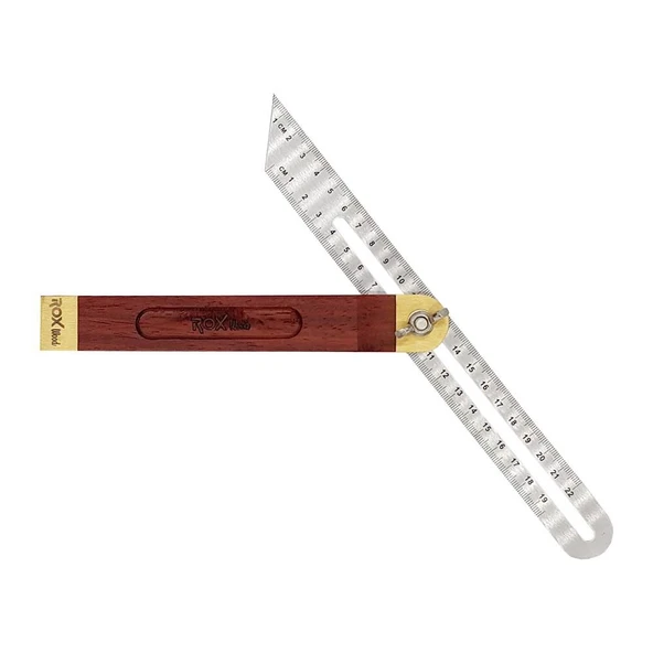 ROX Wood 7'' Gül Ağacı Ayarlı Marangoz Gönye 22 cm - 2