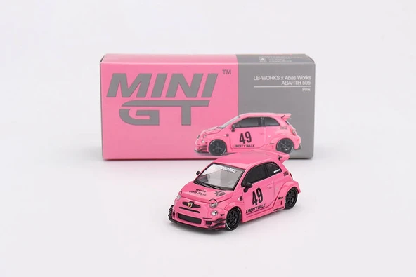 Mini GT 1/64 851 ABARTH 595 LB-WORKS x Abas Works Pink