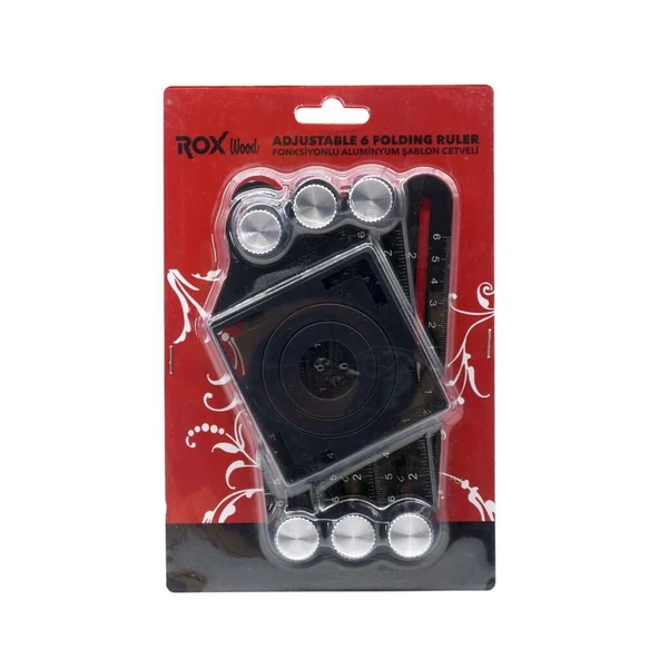 Rox Wood 0071 Alüminyum Çok Fonksiyonlu Delik Şablon Cetveli - 10