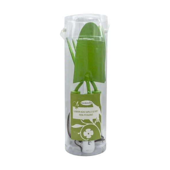 Gardenwind P2262003 Yeşil 3lü Bahçe Seti, Dar Kürek, Geniş Kürek, Dirgen (Ahşap Beyaz Saplı) - 9