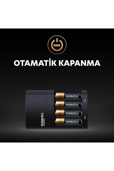 Duracell CEF14 Yüksek Hızlı Pil Şarj Cihazı, 4 saat (1 adet) + Şarj Edilebilir AA ve AAA Pil (2'şer adet) - 7