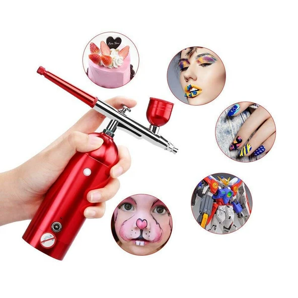 Rox 0068 Entegre Kompresörlü Akülü Airbrush Mini Boya Tabancası - 12