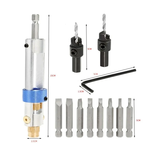 Rox Wood 0119 Pratik Delme Vidalama Kılavuz Bits Seti - 20 Parça - Resim 3