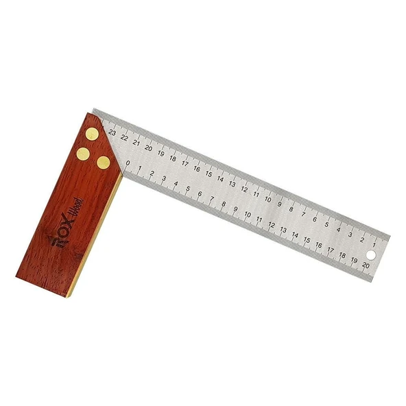ROX Wood 9'' Gül Ağacı Marangoz Gönye 25 cm - 10