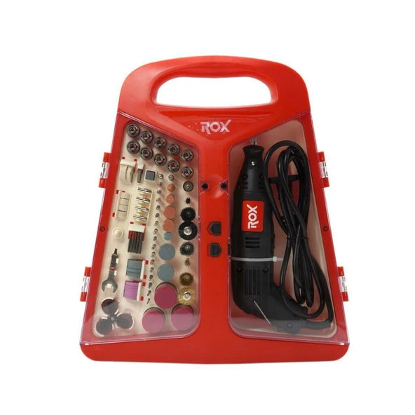Rox 0074 Mini Taşlama Gravür Makinası Hobi Seti 210 Parça - 9