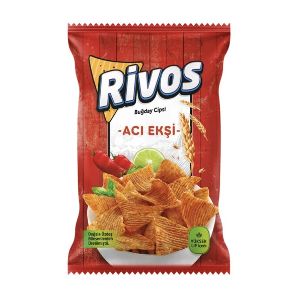 Rivos Acı Ekşi Buğday Cips 56 G