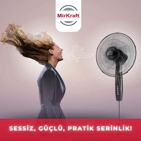 MirKraft FS-M40BR 16'' DC Motor 5 Kanatlı Ayaklı Vantilatör - 4
