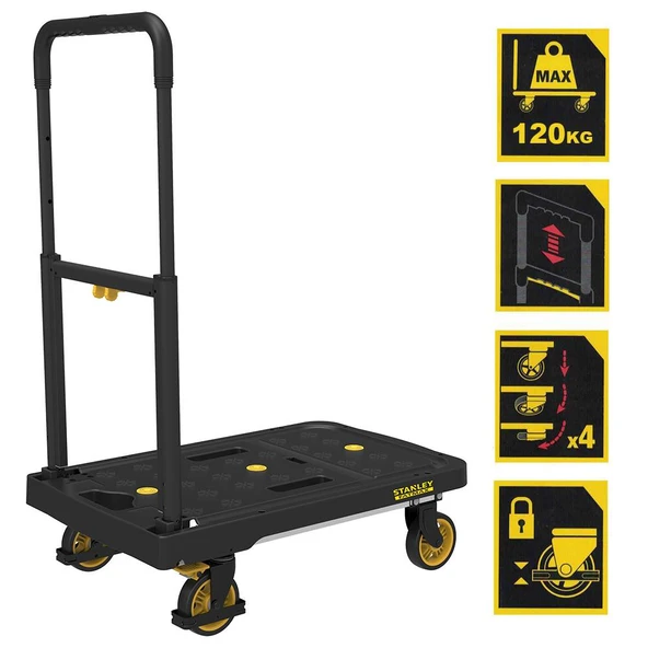 STANLEY FATMAX FX712 120Kg Profesyonel Katlanabilir Paket Taşıma Arabası - 7