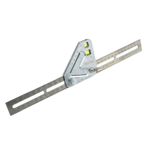 Rox Wood 0122 Çok Amaçlı Terazili Açılı Gönye 350 mm - 6