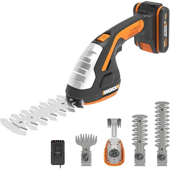 WORX WG801E.5 20Volt 2.0Ah. Li-ion Şarjlı Profesyonel Avuç İçi Çim Kesme, Çit Budama/Çapalama - 3