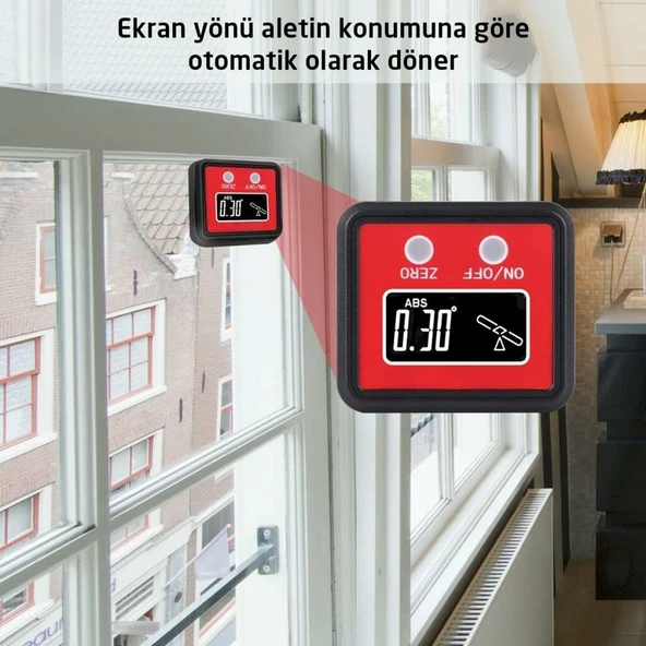 Rox Wood 0095 Dijital Mıknatıslı Açı Ölçer - 9