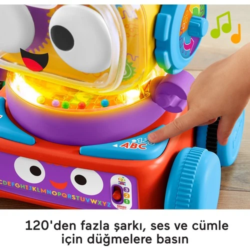 Fisher-Price 4'Ü 1 Arada Eğlenceli Robot, Türkçe Ve İngilizce Dil Seçenekleri İle Işıklar, Müzik Ve Eğitici İçerikler Sunar, 6 Ay Ve Üzeri Bebekler İçin Hck43 - 3