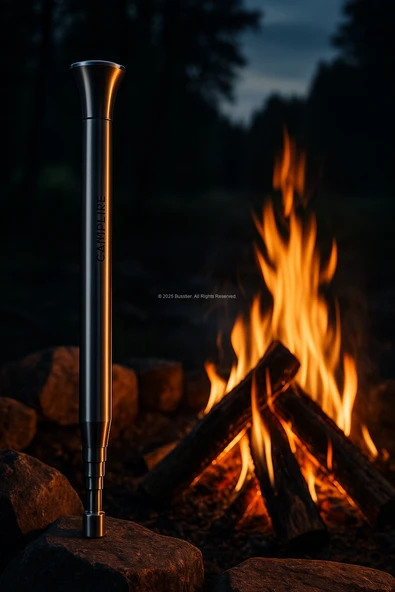 Teleskopik Paslanmaz Çelik Ateş Üfleme Borusu 63cm Kamp ve Outdoor İçin Dayanıklı - 6