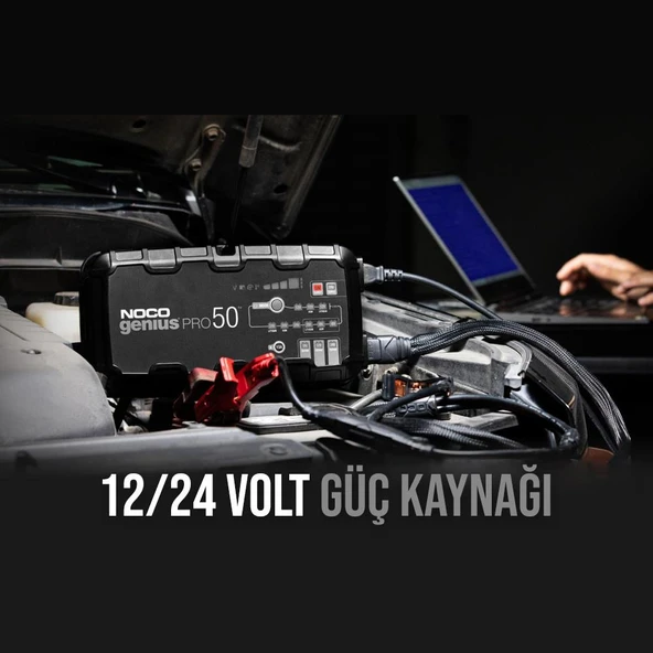 NOCO GENIUSPRO50 6V/12V/24V 1000A Akıllı Akü Şarj ve Akü Bakım/Desülfatör/Power Supply - 7
