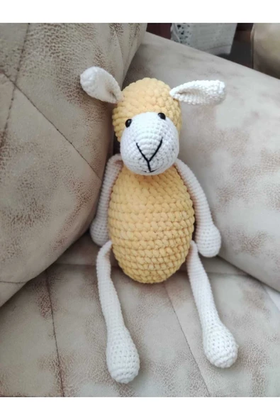 ASELYA  AMİGURUMİ  EL YAPIMI OYUNCAK KUZU 30CM