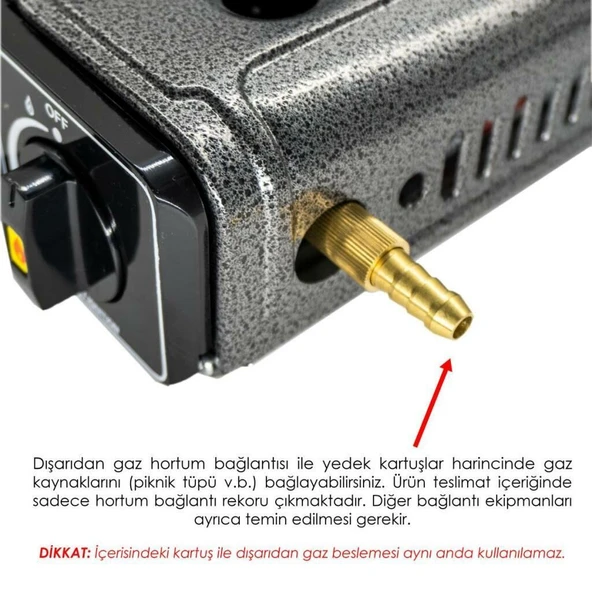Rox Camping 0103 Tekli Portatif Kamp Ocak, Rüzgarlıklı, Ekstra Gaz Girişli - 12