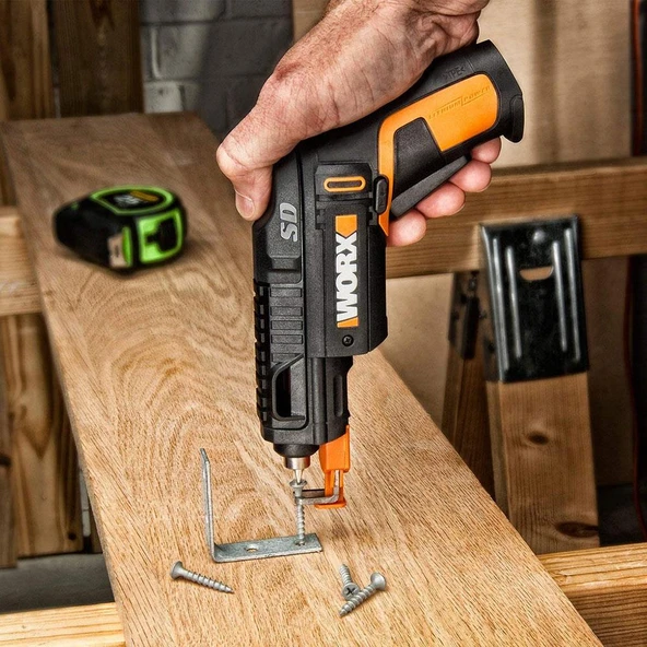 WORX WX255 4Volt/1.5Ah. Li-ion Şarjlı Şarjörlü Tornavida + 6 adet Bits Uç + Vida Tutucu - 10