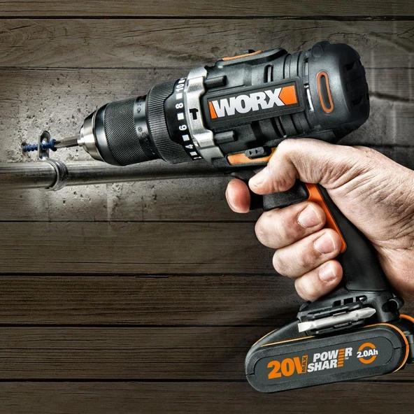 WORX WX352.9 20Volt Kömürsüz Profesyonel Şarjlı Darbeli Matkap (Akü Dahil Değildir) - 8