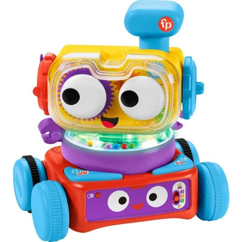 Fisher-Price 4'Ü 1 Arada Eğlenceli Robot, Türkçe Ve İngilizce Dil Seçenekleri İle Işıklar, Müzik Ve Eğitici İçerikler Sunar, 6 Ay Ve Üzeri Bebekler İçin Hck43