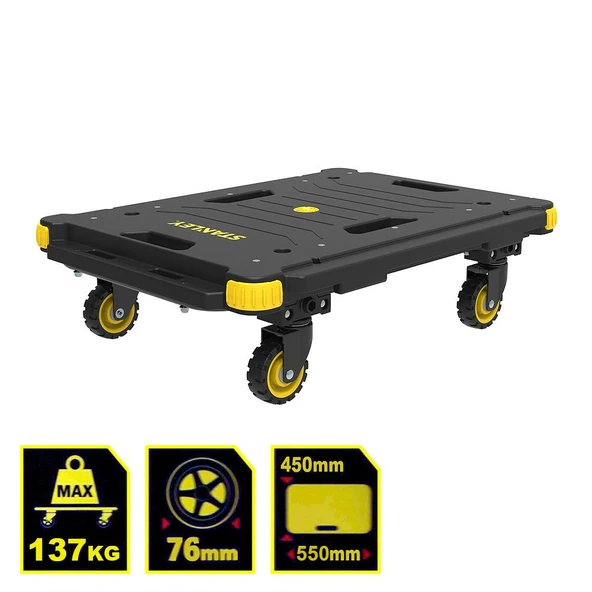 STANLEY PC531 137kg 55x45cm Dört Tekerli Yük ve Paket Taşıma Arabası - 7