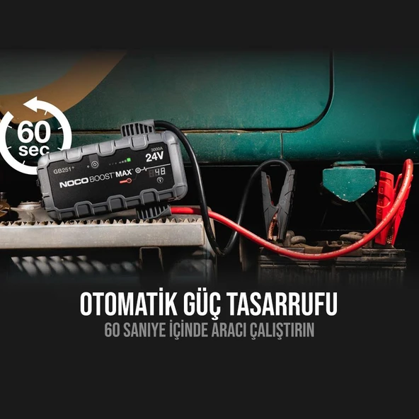 NOCO Genius GB251 24V 3000Amp Ultrasafe Lityum Akü Takviye + Powerbank + Led Lamba - Resim 7