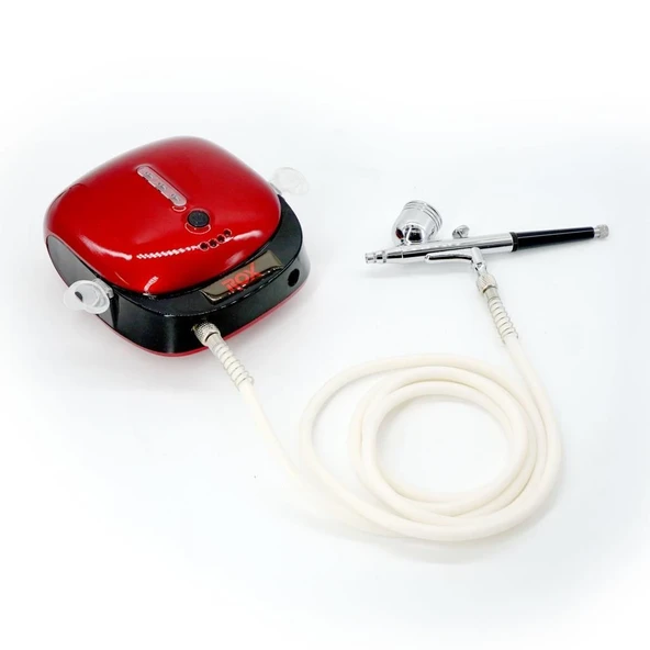Rox 0066 Akülü Airbrush Kompresör Mini Boya Tabancası Seti - 3