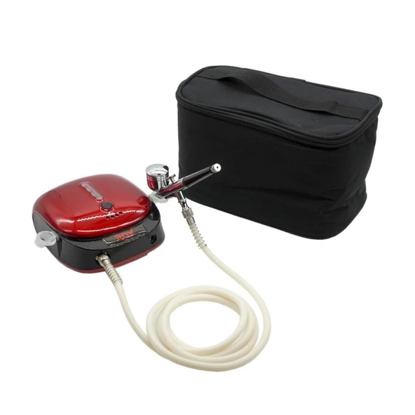 Rox 0066 Akülü Airbrush Kompresör Mini Boya Tabancası Seti - 8