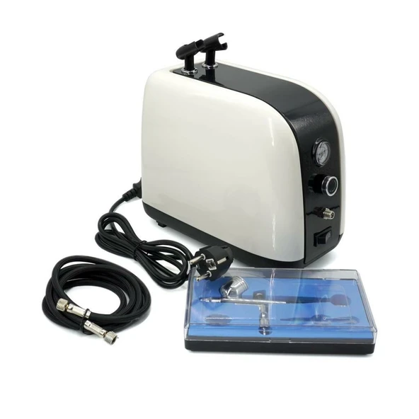 Rox 0067 Profesyonel Airbrush Kompresör Mini Boya Tabancası Seti - 7