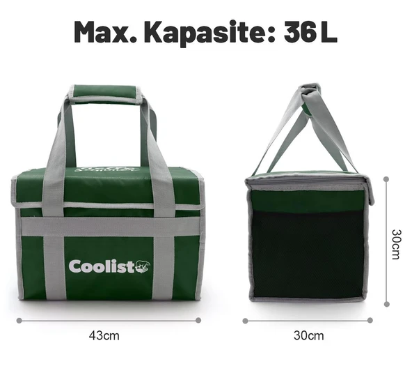 Coolist CL36G 36 Litre Katlanabilir Termos Bez Çanta / Buzluk - 8