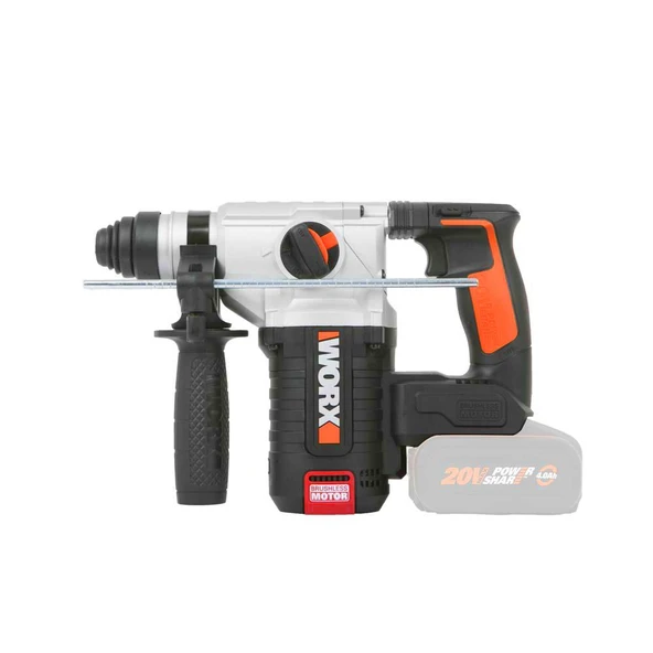 WORX WX380.9 20Volt 2.2J Profesyonel SDS-Plus Pnömatik Kırıcı/Delici (Akü Dahil Değildir) - Resim 7