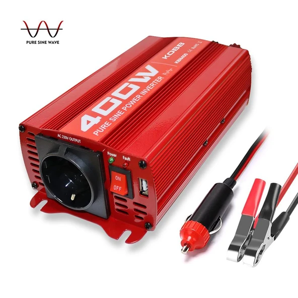 KOBB KBN400 12V/220V 400Watt Tam Sinüs Dönüştürücü İnvertör - 6