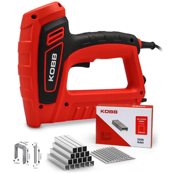 KOBB KBZ200 8-16mm Zımba ve 15-16mm Profesyonel Çivi Çakma Makinesi + 3000 adet Yedek Zımba ve Çivi - Resim 6